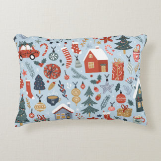Cojín Decorativo Colección de elementos decorativos de invierno par