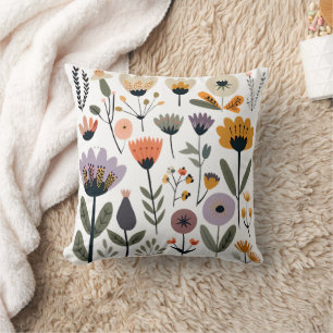 Cojín Decorativo Colección de flores vectoriales