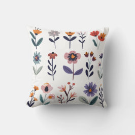 Cojín Decorativo Colección de flores vectoriales