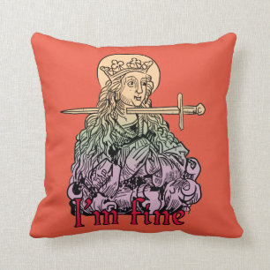 Cojín Decorativo Colección de memes de arte clásico: Estoy bien col