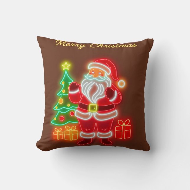Cojín Decorativo Colección de vacaciones de neón moderno para navid (Anverso)