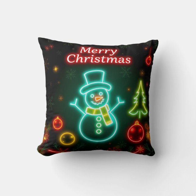 Cojín Decorativo Colección de vacaciones populares Neon navidades (Anverso)