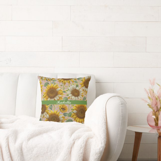Cojín Decorativo Colección hermosa de girasol popular (Sofá)