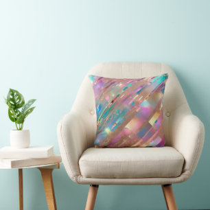 Cojín Decorativo Colección holográfica opal de Purpurina moderno
