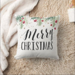 Cojín Decorativo Colección Merry Berry<br><div class="desc">Navidades festivos en almohada para decorar su casa durante la temporada de vacaciones.</div>