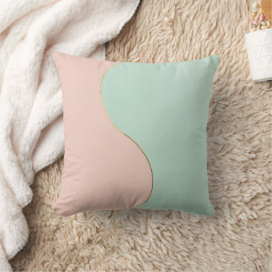 Cojín Decorativo Colección Moderna Abstracta Rosa Beige Menta