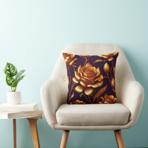Cojín Decorativo Colección moderna Rosa de oro grande de lujo