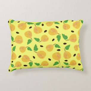 Cojín Decorativo Colección Peras Doradas Amarillo Brillante