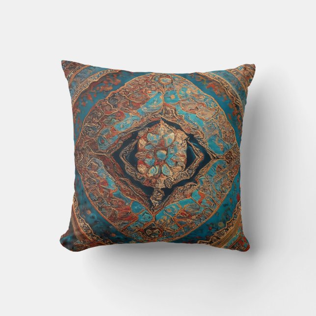 Cojín Decorativo Colección Persa Moderna y Hermosa de Patrones Anti (Anverso)