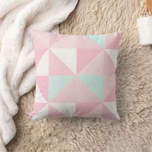Cojín Decorativo Colección Popular Abstracta Rosa Mint