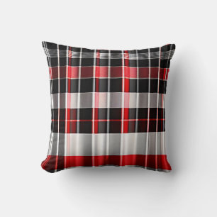 Cojín Decorativo Colección popular de resumen negro rojo