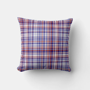 Cojín Decorativo Colección Sq.Plaid Pillow,Red-White-Blue 02