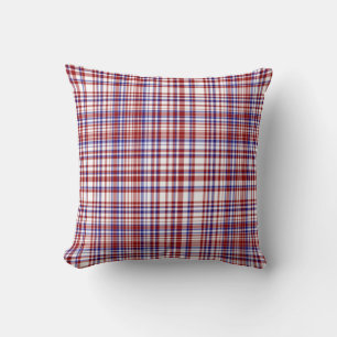 Cojín Decorativo Colección Sq.Plaid Pillow,Red-White-Blue 06