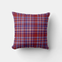 Cojín Decorativo Colección Sq.Plaid Pillow,Red-White-Blue 07