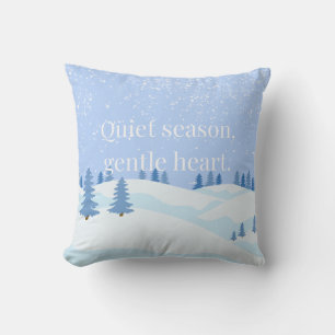 Cojín Decorativo Colección Suave de Invierno — Tranquila, Acogedora