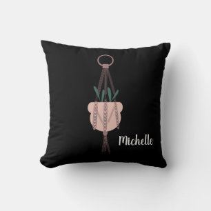 Cojín Decorativo Colgador de plantas de macramé maceteros malezas