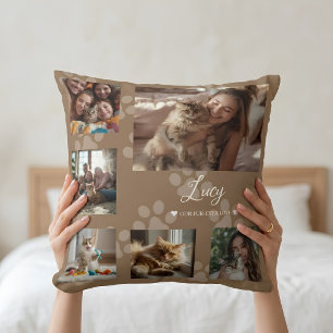 Cojín Decorativo Colgajo de fotos personalizadas de mascotas Recuer