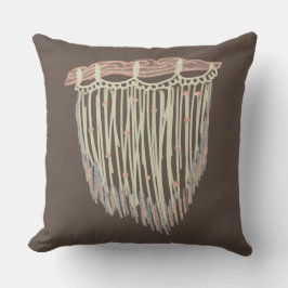 Cojín Decorativo Colgante de macramé moderno boho doodle