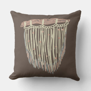 Cojín Decorativo Colgante de macramé moderno boho doodle
