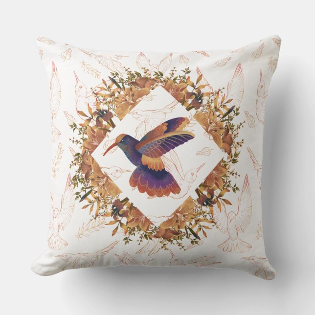 Cojín Decorativo Colibrí (Anverso)