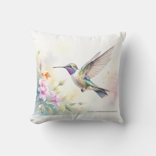 Cojín Decorativo Colibrí (Anverso)