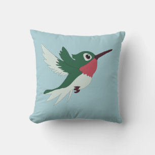 Cojín Decorativo Colibrí de garganta rubí