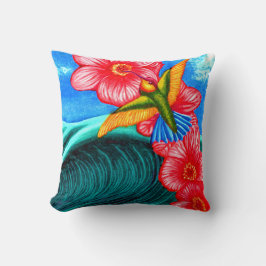 Cojín Decorativo Colibrí Océano