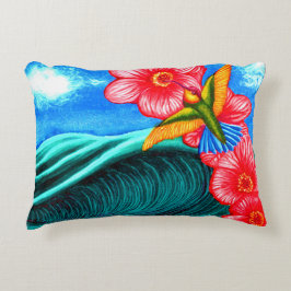 Cojín Decorativo Colibrí Océano