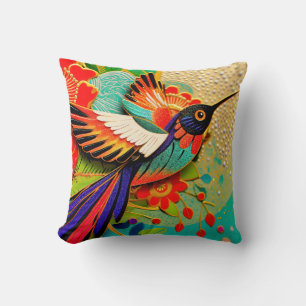 Cojín Decorativo Colibrí Ocupado