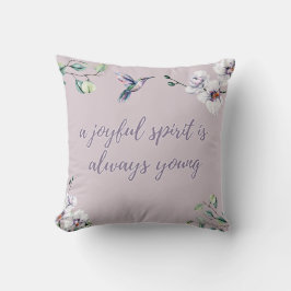 Cojín Decorativo Colibrí Orquídeas Rosa Elegante Simple