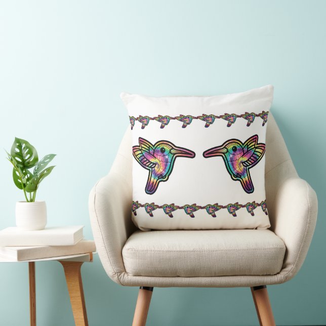 Cojín Decorativo Colibrí Tie Dye (Silla)