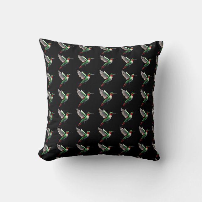 Cojín Decorativo Colibrí verde (Anverso)
