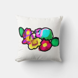 Cojín Decorativo Colibrí y flores Alegría