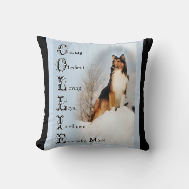 Cojín Decorativo Colie Es... Rough Collie Lovers Art (Anverso)