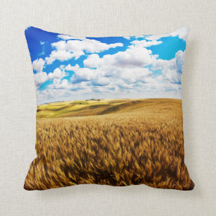 Cojín Decorativo Colinas rocosas de trigo maduro
