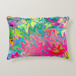 Cojín Decorativo Collage abstracto del jardín de flores colorido