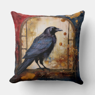 Cojín Decorativo Collage Cuervo Nevermore I