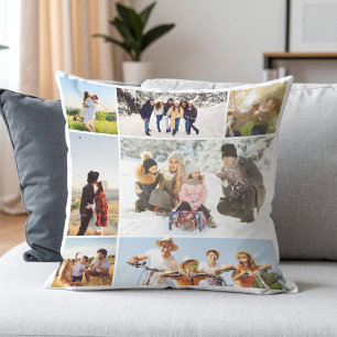 Cojín Decorativo Collage de 7 fotos personalizadas