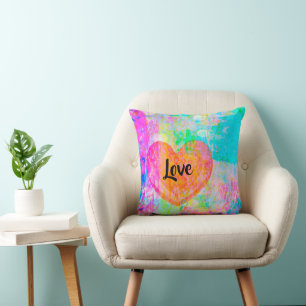 Cojín Decorativo Collage de amor al corazón de Boho