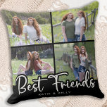 Cojín Decorativo Collage de fotos de amistad Guay de los mejores am<br><div class="desc">Celebra tu mejor amigo y amistad con una almohada de conservas de collage de fotos personalizados. Ya sea un cumpleaños o Navidades, esta almohada de los mejores amigos es un regalo maravilloso que será un tesoro por años. La almohada es de doble cara, por lo que podrás hacer diferentes fotos...</div>