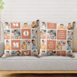 Cojín Decorativo Collage de fotos de bloque 12 personalizado MOM mo<br><div class="desc">Presentamos el regalo perfecto para la mejor MOM de la historia - una almohada de collage fotográfico personalizada! Esta almohada elegante y moderna ofrece espacio para 12 imágenes especiales, MOM audaz en un diseño de bloques de color, creando un regalo único y sentimental que cualquier madre adoraría. Con los espacios...</div>