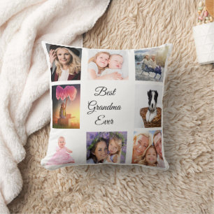 Cojín Decorativo Collage de fotos de la abuela