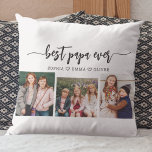 Cojín Decorativo Collage de fotos de los nietos del abuelo del mejo<br><div class="desc">Celebra a tu papá con el Cojín decorativo del Collage de fotos de los nietos del mejor papá. Este keepsake personalizado incluye un bello collage de preciadas fotos, que capturan momentos especiales con sus nietos. Está decorado con materiales de alta calidad y aporta un toque elegante y sentimental a cualquier...</div>