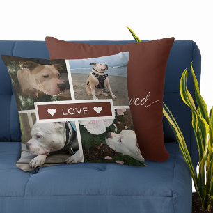 Cojín Decorativo Collage de fotos de mascotas con simpatía moderna