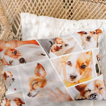 Cojín Decorativo Collage de fotos de mascotas modernos y simples Pe<br><div class="desc">Agregue nueve (9) fotos personalizados de su mascota y nombre de su mascota. Agregue sus fotos y,  si es necesario,  desenmascara el grupo de foto y marco,  ajuste la imagen contra el marco y,  a continuación,  haga clic en máscara.</div>
