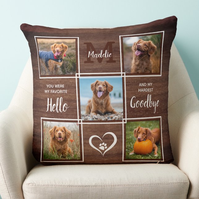 Cojín Decorativo Collage de fotos en memoria de Mascotas personaliz (Subido por el creador)