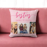 Cojín Decorativo Collage de fotos Hot Pink Besties Friends 3<br><div class="desc">Captura la esencia de la amistad con el Cojín decorativo Collage de fotos Hot Pink Besties Friends 3. Personalizado con un vibrante diseño rosado caliente y con un collage de tres preciadas fotos, celebra momentos inolvidables con tus bestias. Esta almohada, elaborada con materiales de alta calidad, aporta un toque elegante...</div>