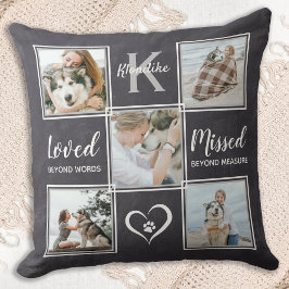 Cojín Decorativo Collage de fotos Keepsake en memoria del perro mas