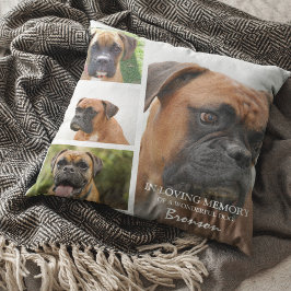 Cojín Decorativo Collage de fotos Mascota de moda en la memoria amo
