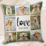 Cojín Decorativo Collage de fotos Mascota personalizado de impresió<br><div class="desc">AMOR! Celebra a tu mejor amigo con una almohada de collage de fotos de perro y un personalizado único. Sorprenda a su amante favorito del perro, el tiempo es un cumpleaños, el día de la madre, día de San Valentín o Navidades con esta almohada adorable de perro fotográfico. Esta almohada...</div>